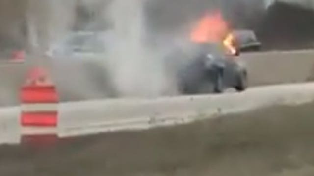 Car fire closes all lanes on I-43 NB near Good Hope