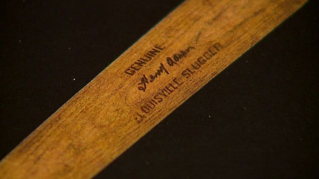 'Thrilling:' Man learns he has, possibly, the 'earliest known Hank Aaron bat in existence'