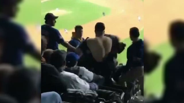'Border battle:' Fights between fans caught on camera at Brewers-Cubs game