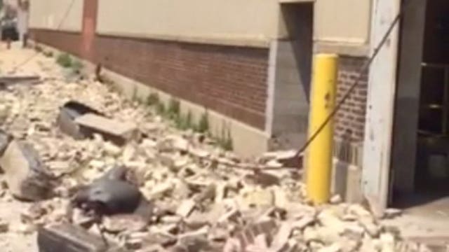 Developing: Bricks fall from business in Milwaukee's Menomonee Valley