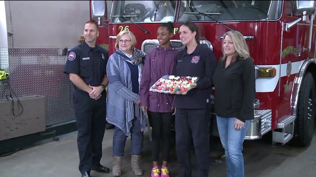 14-year-old girl is 'giving thanks' to Milwaukee firefighters who saved her life 11 years ago