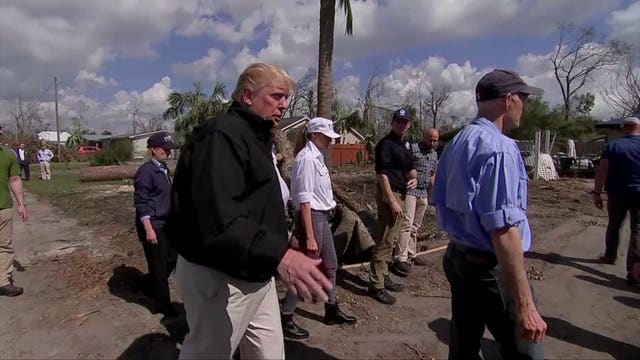 'Really incredible:' President Trump marvels at damage from Hurricane Michael in Florida
