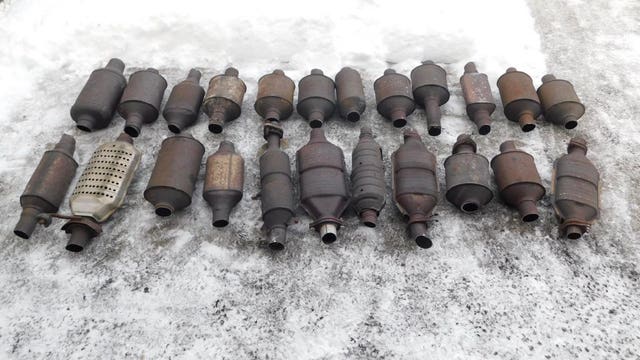 Collision involving stolen SUV leads to recovery of 23 freshly cut catalytic converters