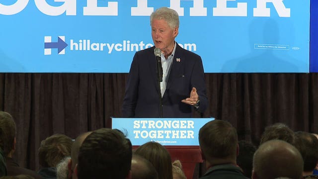 "She's the only choice for us:" Bill Clinton campaigns for Hillary in Milwaukee
