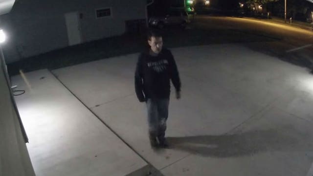 Home surveillance captures person trespassing outside Waukesha home