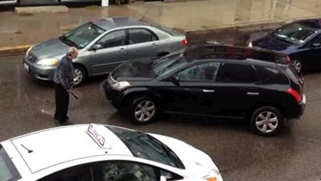 Driver hits cab in Chicago and tries to run, however...