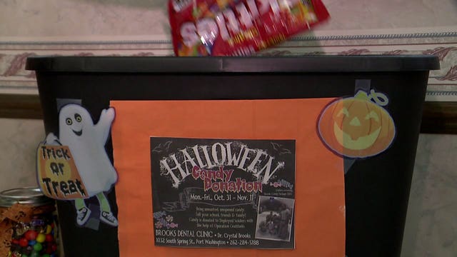 "So much candy:" Port Washington dentist wants your Halloween candy to send to troops overseas
