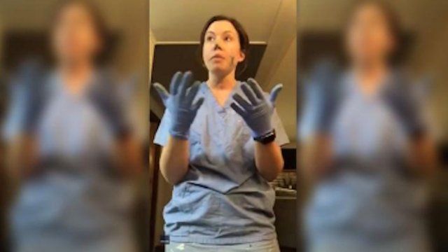 Nurse shows how even when you wear gloves, coronavirus cross-contamination happens