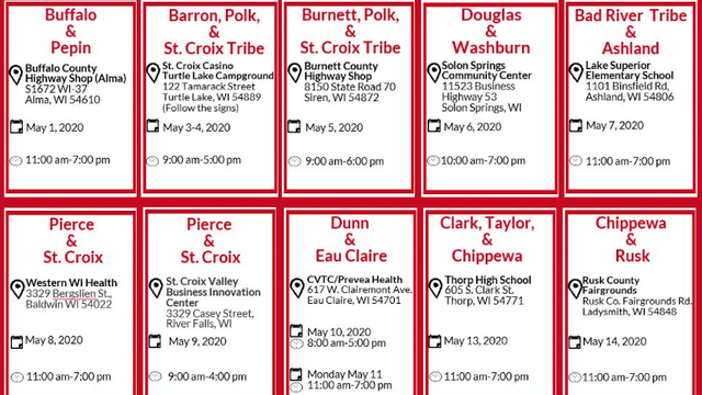 Gov. Evers announces 10 free drive-through COVID-19 testing sites in northwest Wisconsin