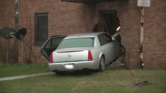 Police: "Several people" fled vehicle after it struck home near 68th and Sheridan