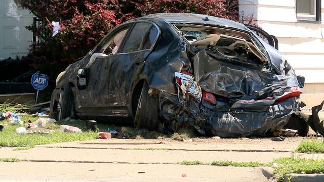 'Somebody hit your house!' Car smashes into woman's bedroom near 60th and Villard