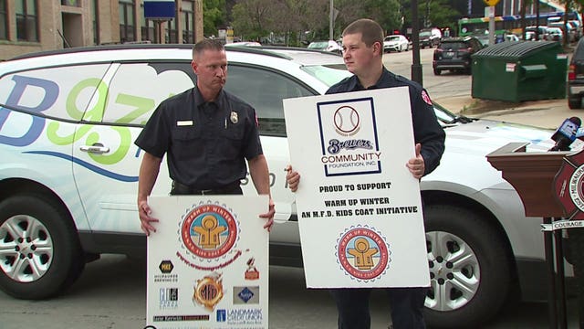 Warm Up Winter: MFD officials collect donations to buy winter coats for kids in need