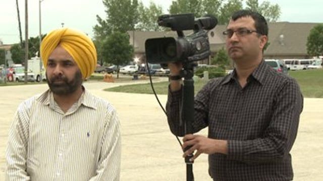 Reporters from U.K.-based Sikh Channel visit Oak Creek