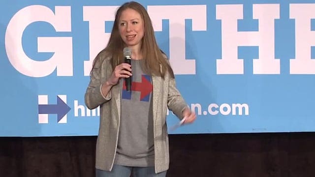 Chelsea Clinton campaigns for her mother, Hillary Clinton in Racine