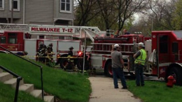 PHOTOS: Fire crews battle blaze at home on E. Clarke Street