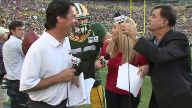 Clay Matthews surprises FOX6 sports crew on sidelines