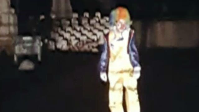 Caught on camera: Clown trespasses into cemetery, gives couple the creeps