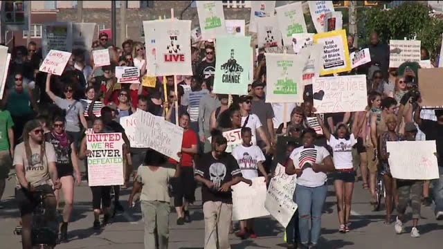 Coalition for Justice marches in Milwaukee to honor Philando Castile, Alton Sterling & more