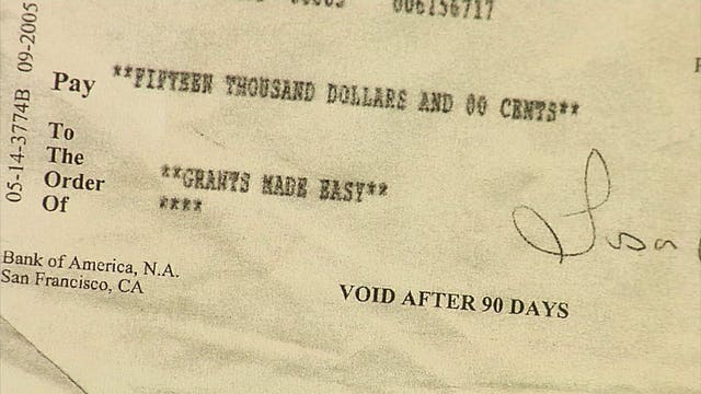 "You believe these people:" But the so-called grant writers were actually con-men