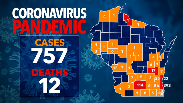 750+ positive cases of COVID-19 in Wisconsin, more than 11K tested negative