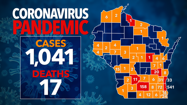 1K+ confirmed cases of COVID-19 in Wisconsin, 15K+ test negative