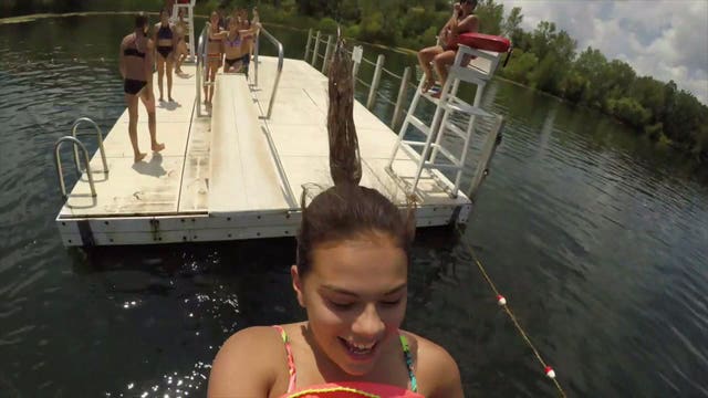 'It's pretty hot!' On a scorcher of a Fourth of July, folks cool off in the water at Fox Brook Park