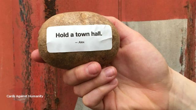 "Hold a town hall:" Cards Against Humanity delivering 2,059 potatoes to Ron Johnson's Milwaukee office