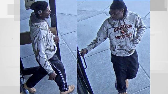 Police need help identifying suspect wanted for throwing a rock through MPD District 7's window
