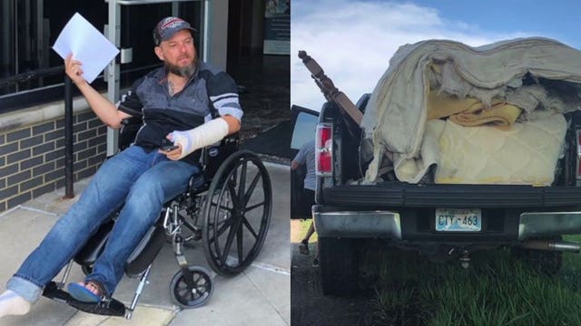 'Went up in the air:' H-D rider from Colombia knocked off bike by mattress en route to Milwaukee