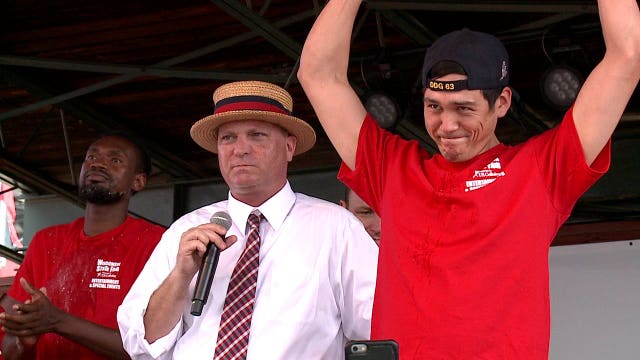 1st ever Cheese Curd-Eating Champion crowned at Wisconsin State Fair