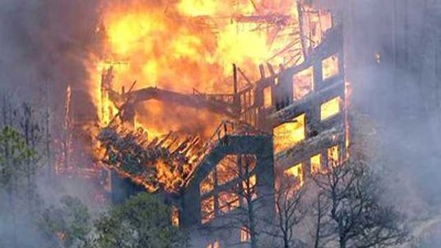 Wildfire burning homes in Black Forest in Colorado