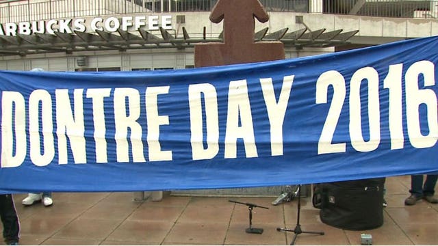 "He was our light:" Dozens march for Dontre Hamilton on two-year anniversary of his death