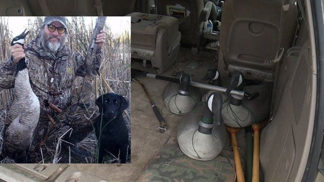 Duck hunting gear stolen 2 days into season: 'My back window -- they stuck a screwdriver in'
