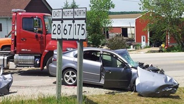 Car, pickup truck collide on Hwy. 175 near Theresa