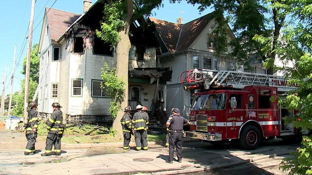 Firefighters battle house fire near 31st and Mt. Vernon in Milwaukee