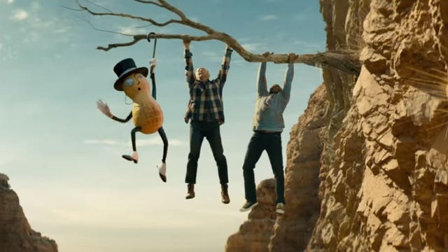 Super Bowl ad: Just how far will MR. PEANUT go to save his friends?