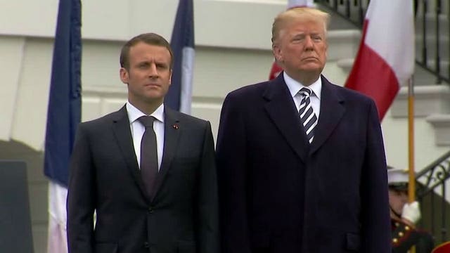 President Trump meets with Emmanuel Macron, praises US-French alliance