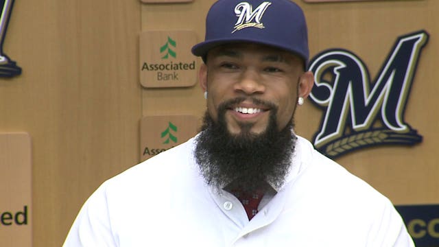 "Here I am in beautiful Milwaukee:" Brewers first baseman Eric Thames back in the big leagues ready to prove himself