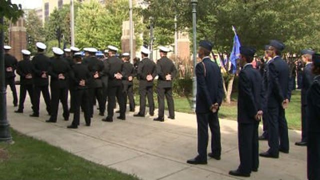 Students at Marquette University commemorate 9/11