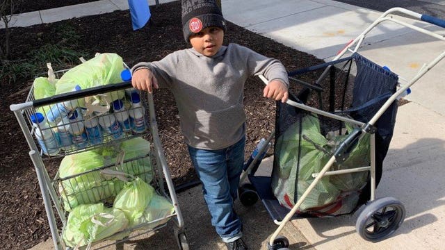 'They need to eat, too:' 7-year-old used $600 in savings to make COVID-19 care packages for seniors