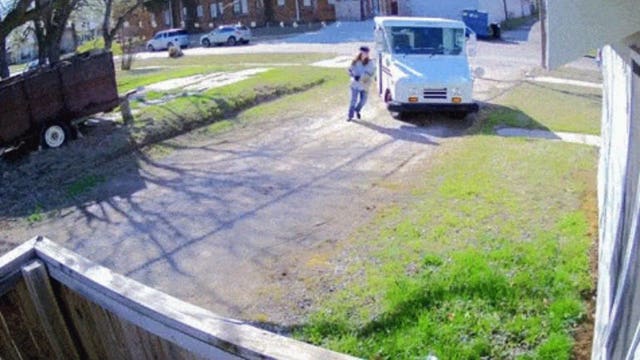 USPS driver throws packages on porch, runs lap around truck, speeds off