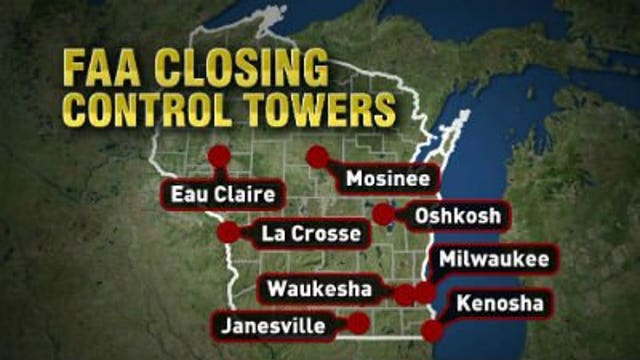 Dates announced for Wisconsin airport tower closures