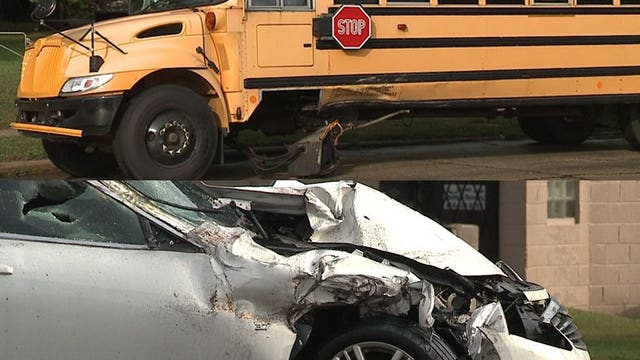 Police: School bus carrying 10 students involved in crash near Appleton and Melvina