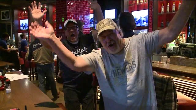 'So awesome!' Dedicated Brewers fans watch 163rd game from inside Miller Park