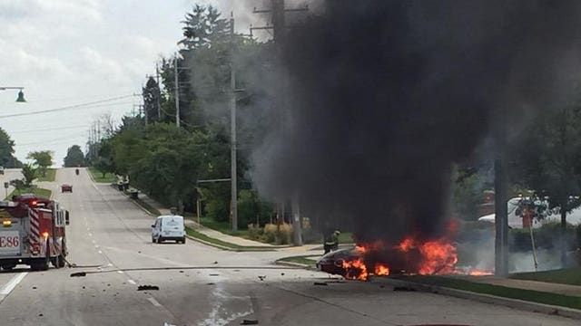 Police: Shoplifter flees police and causes fiery wreck, she's now on the run