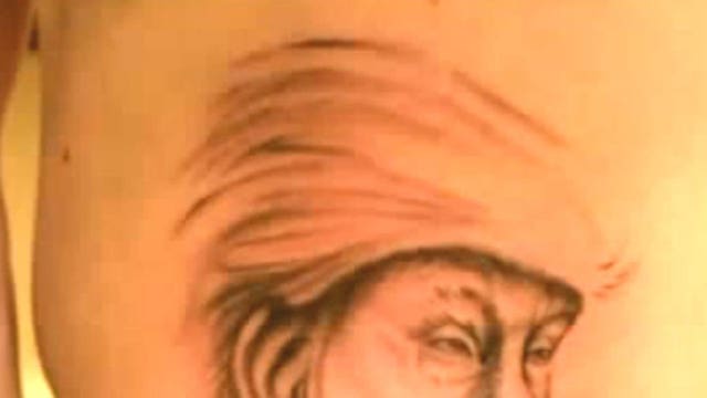 Trump Stamp: Man gets tattoo on lower back after losing bet