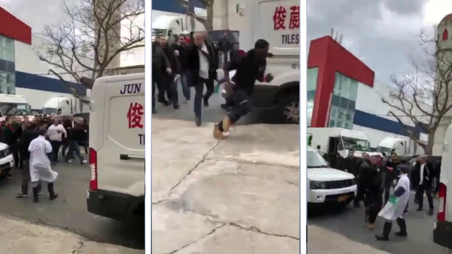 Video shows FedEx delivery workers brawl with mourners outside New York mosque