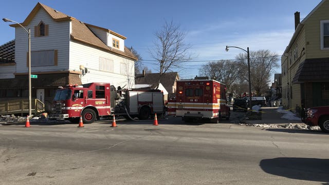 Milwaukee firefighters battle house fire near 17th & Mitchell