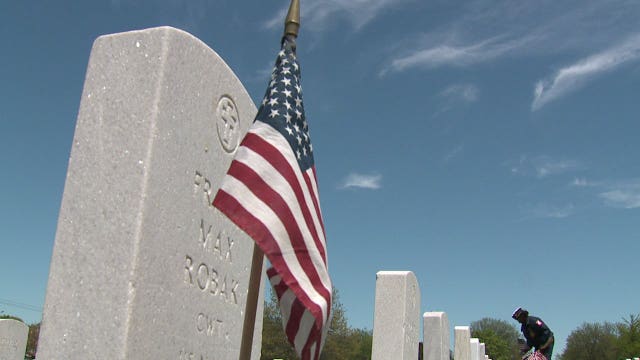Salute to service: Thousands of American flags placed at graves in Wood National Cemetery