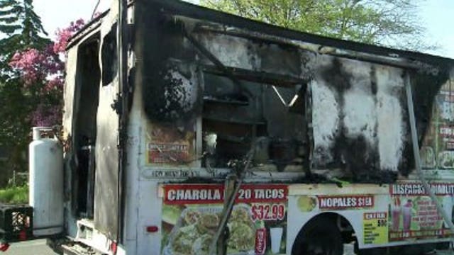 Up in flames: Food truck catches fire near S. 16th Street and Washington